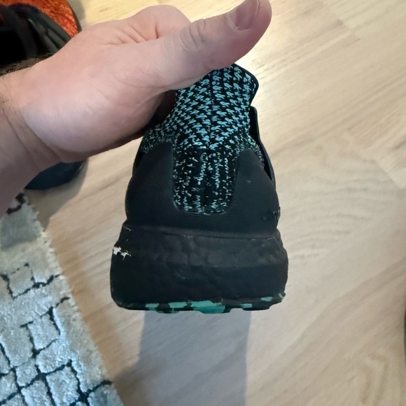 Adidas UltraBoost Men’s 11.5 Black Teal Running Shoes - Picture 11 of 13